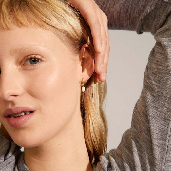 Berthe perle hoop Gull - Pilgrim