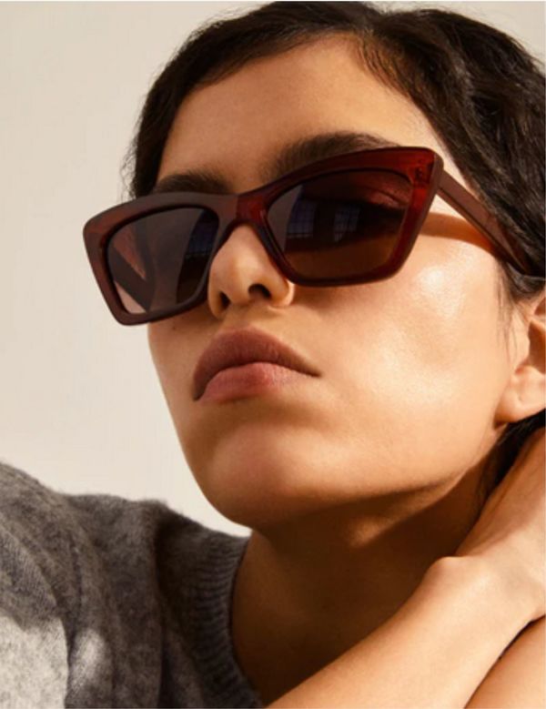 Dakota kantet katteøyne solbriller brown - Pilgrim