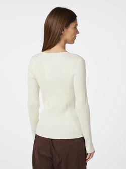 Carlton Knit Blouse Off White  - Neo noir