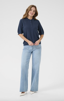 Olivia Polo Pullover Marine - Kaffe Clothing
