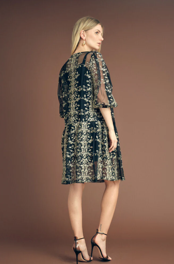 Fuschia new dress Black/gold - A-view