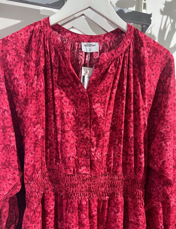 Oline button dress Rosa - milli&me