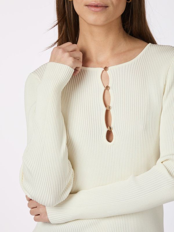 Carlton Knit Blouse Off White  - Neo noir