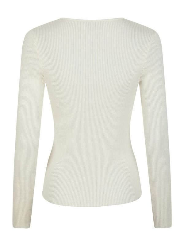 Carlton Knit Blouse Off White  - Neo noir