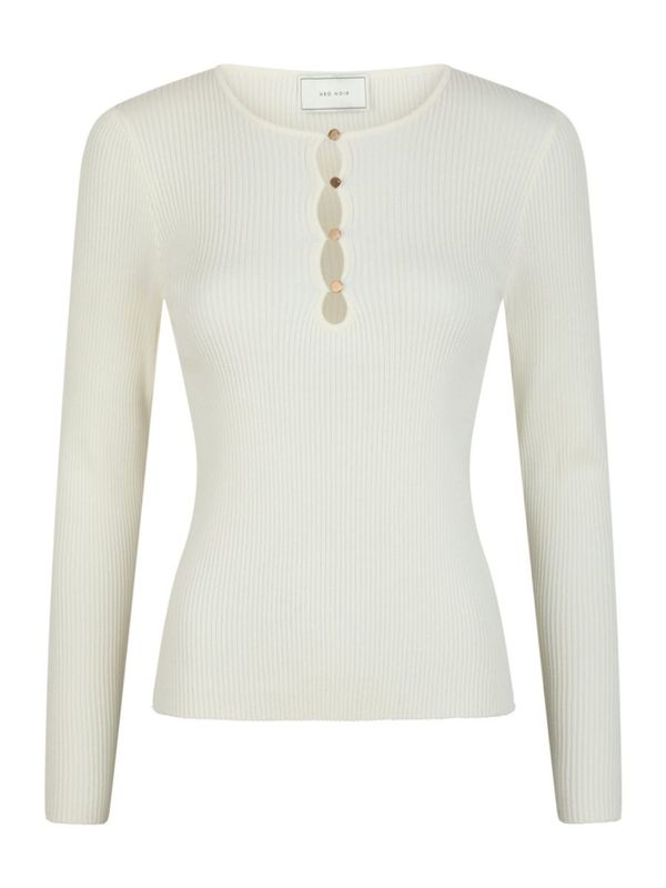 Carlton Knit Blouse Off White  - Neo noir