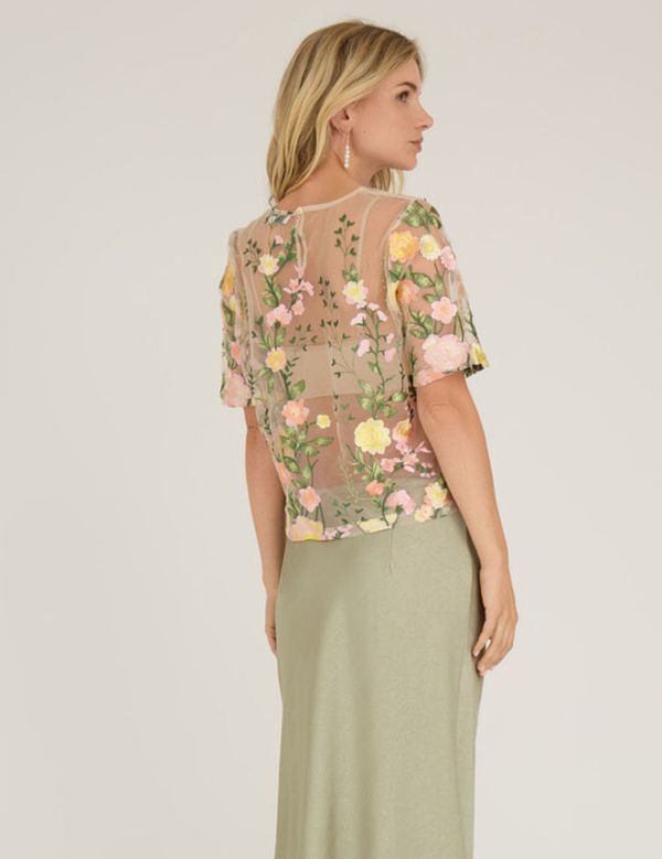 Fuschia Blouse Sand/Yellow - A-view