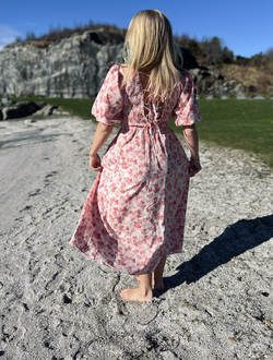 Tabita Dress Rose/White - A-view