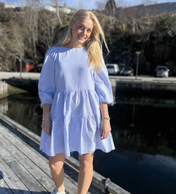 Sonja Dress Blue/White Stripe - A-view