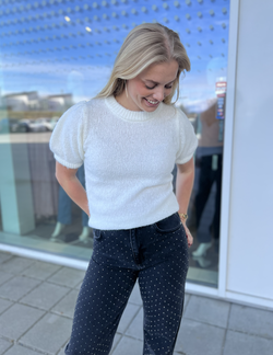 Emilie Bow Pullover Chalk - Kaffe Clothing