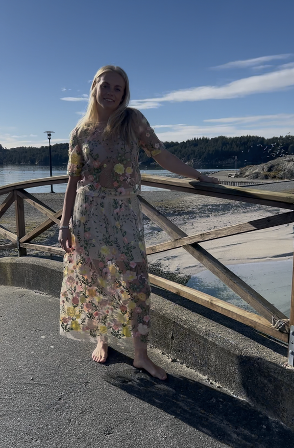 Fuschia Blouse Sand/Yellow - A-view