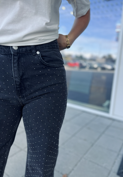 Simona Bedazzled Pants Black - Neo noir