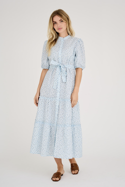 Kate long dress Light Blue/Blue - A-view