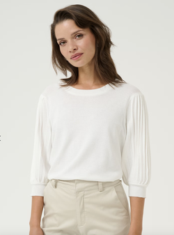 Lone knit Pullover Chalk - Kaffe Clothing