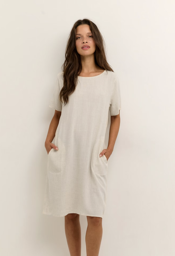 Liny Dress Light Sand - Kaffe Clothing