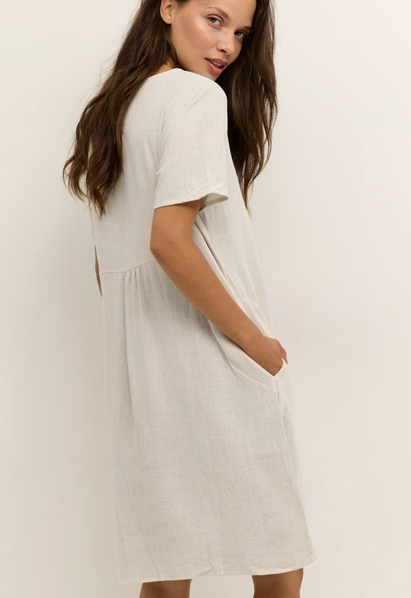 Liny Dress Light Sand - Kaffe Clothing