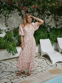 Rilana Flower Dress Red - Neo noir