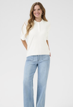 Olivia Polo Pullover Chalk - Kaffe Clothing