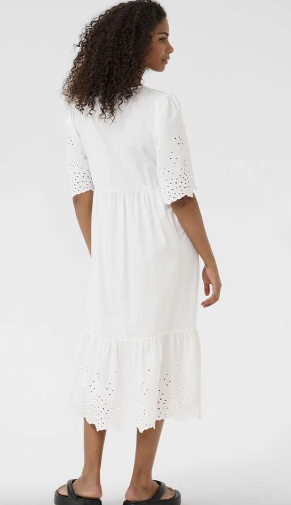 Louisa Midi Dress Chalk - Kaffe Clothing