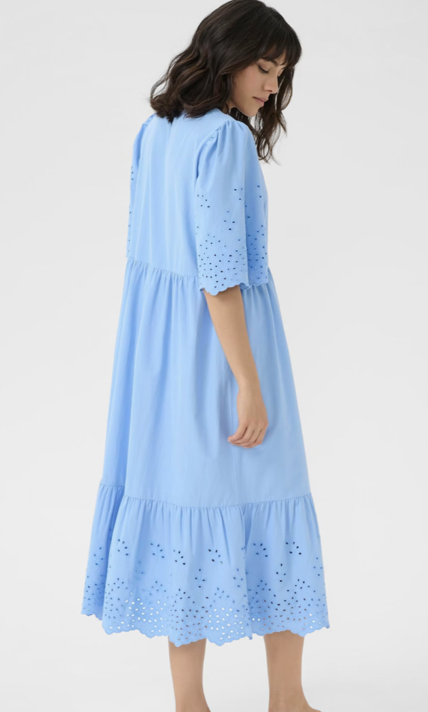 Louisa Midi Dress Vista Blue - Kaffe Clothing