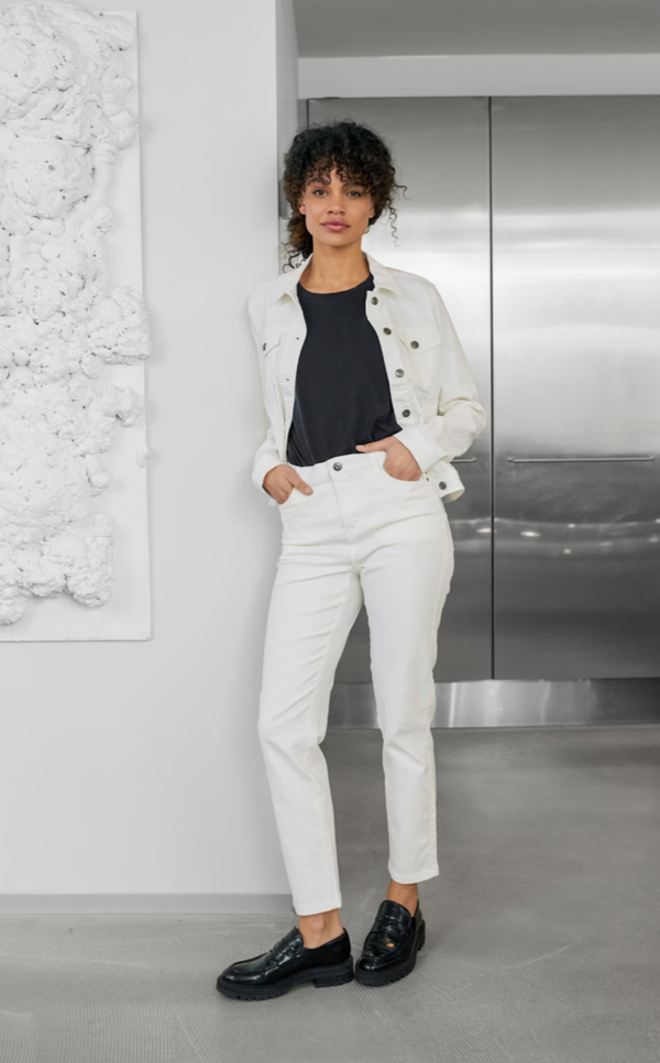 Zelina Stright Jeans Chalk - Kaffe Clothing